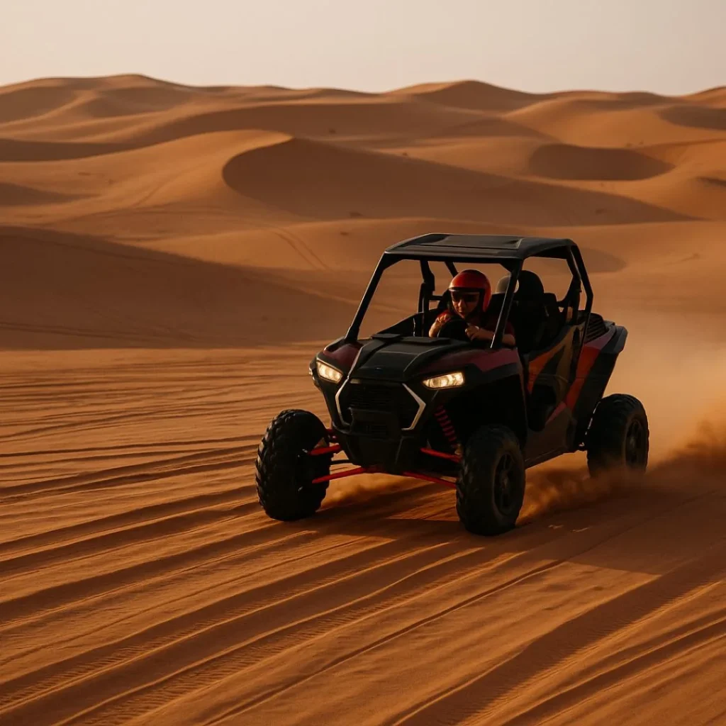 Tourists enjoying dune bashing and buggy rides while Choosing the Best Desert Safari Tour in Riyadh