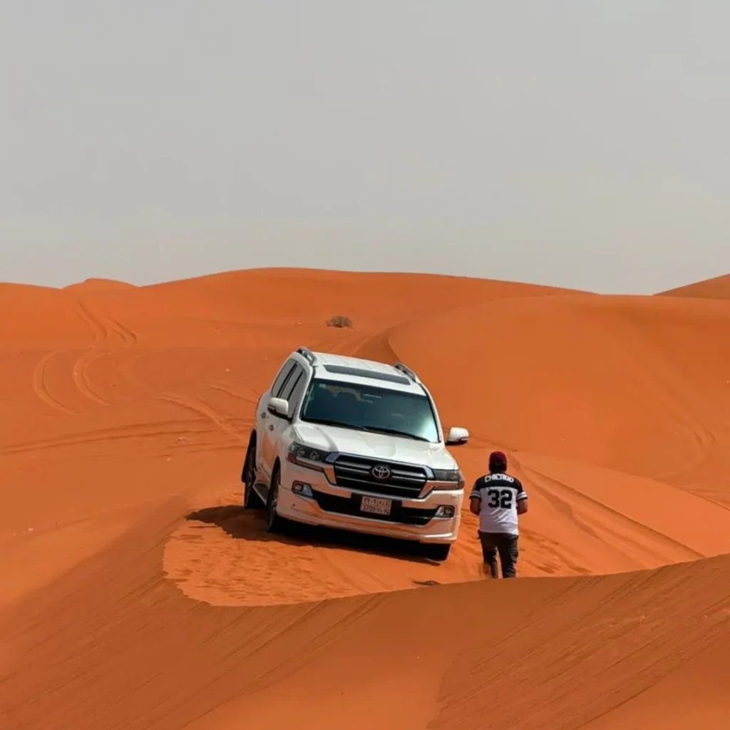 "Discover 5 Reasons to Try a Desert Safari Riyadh — thrilling dune bashing, camel rides, BBQ dinners, and stunning desert sunsets in Saudi Arabia."