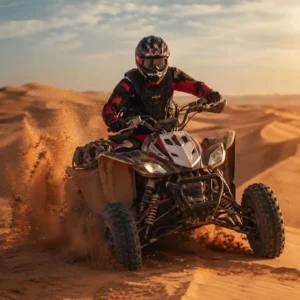 A Complete Guide to Quad Biking Riyadh desert with riders exploring sand dunes